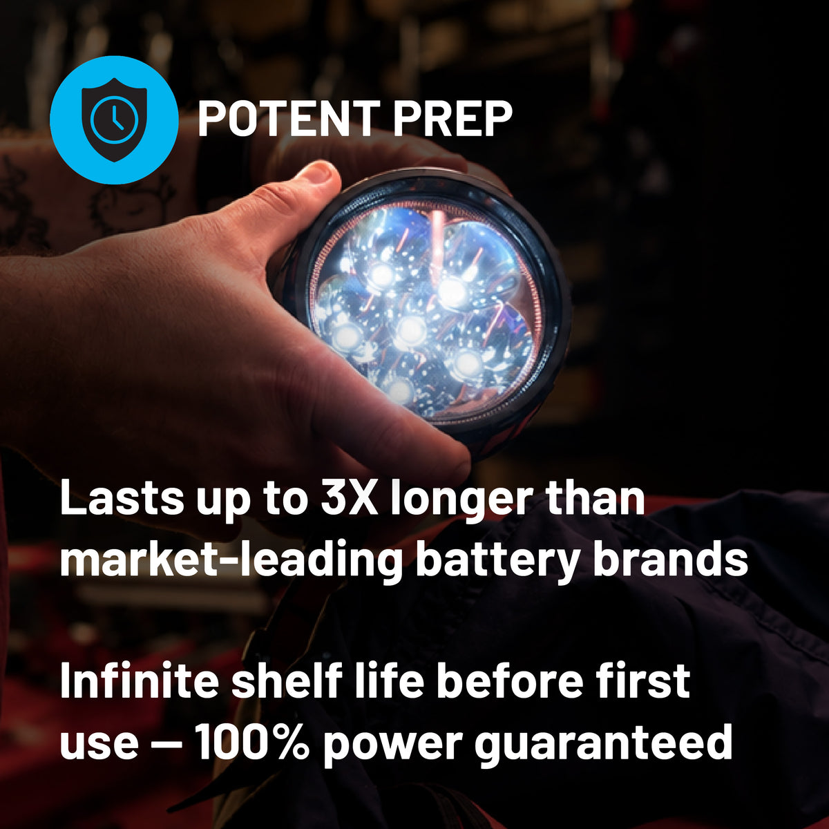 6V BATTERY & FLASHLIGHT